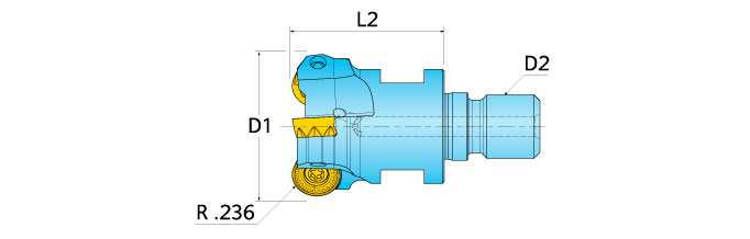 Ingersoll Series: 15B1B - Button End Mill