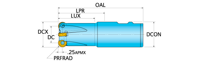 Ingersoll Series: 15B1B - Button End Mill