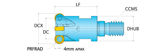 Ingersoll Series: 15B8E - Button End Mill