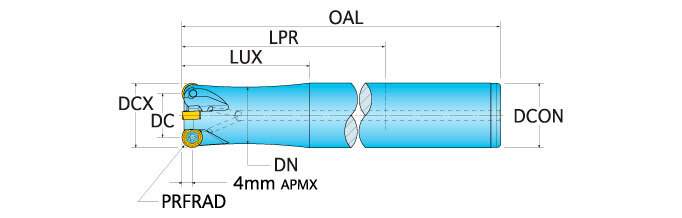 Ingersoll Series: 15B8E - Button End Mill