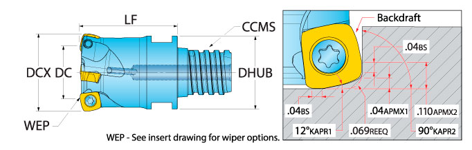 Ingersoll Series: 15G1D - Hi-Feed End Mill