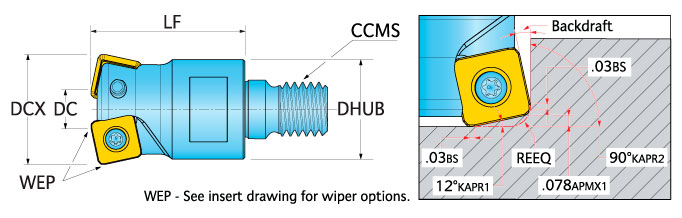 Ingersoll Series: 15M1P - Hi-Feed End Mill