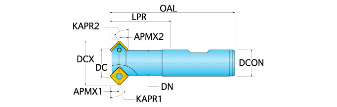 Ingersoll Series: 15N1F - Front-Back Chamfer End Mill