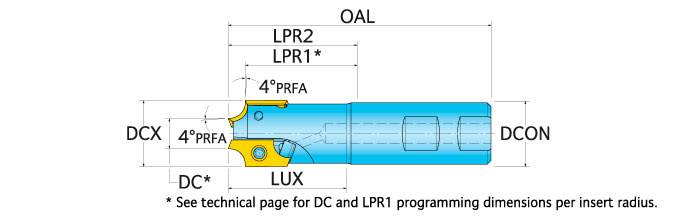Ingersoll Series: 15R4H - Corner Round End Mill