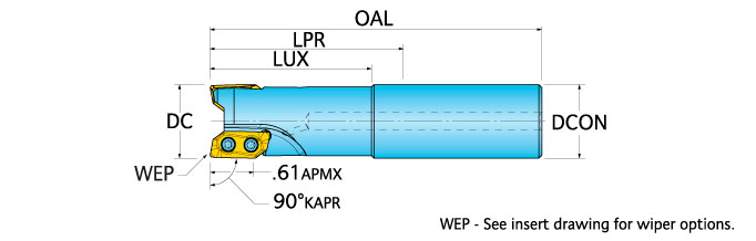 Ingersoll Series: 15X1W - 90° Router For Aluminum