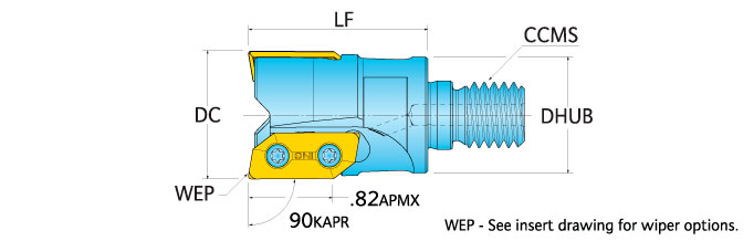 Ingersoll Series: 15X1X - 90° Aluminum Router End Mill