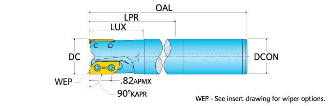 Ingersoll Series: 15X1X - 90° Router For Aluminum