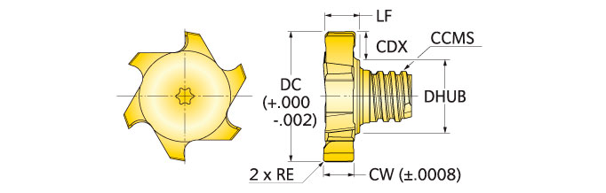 Ingersoll Series: 18T - T-Slot Tip