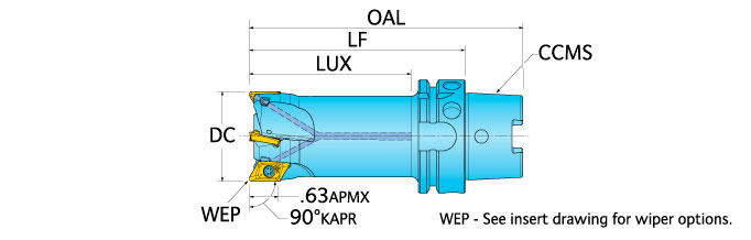 Ingersoll Series: 1AX2K - 90° Router For Aluminum