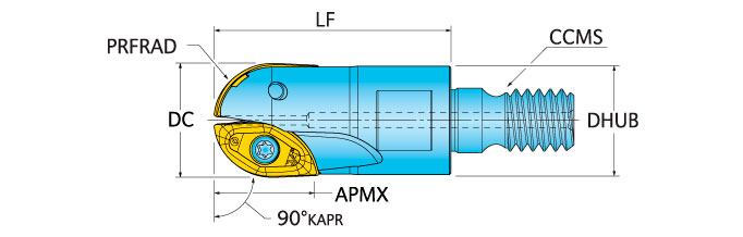 Ingersoll Series: 1BW7 - Roughing Ball Nose End Mill