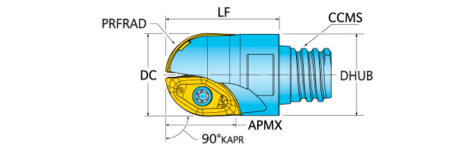 Ingersoll Series: 1BW7 - Roughing Ball Nose End Mill
