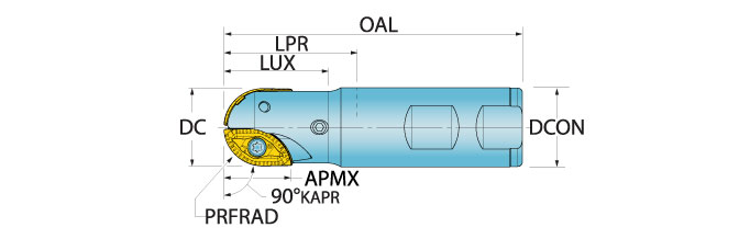 Ingersoll Series: 1BW7 - Roughing Ball Nose End Mill