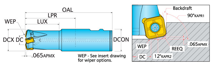 Ingersoll Series: 1DD1H - Hi-Feed End Mill