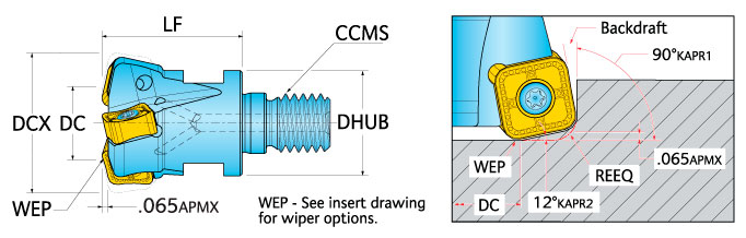 Ingersoll Series: 1DD1H - Hi-Feed End Mill