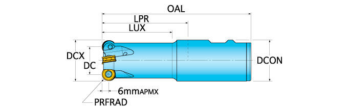 Ingersoll Series: 1DE1H - Button End Mill