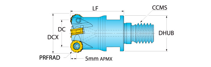 Ingersoll Series: 1DE6G - Button & Serrated End Mill