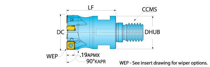Ingersoll Series: 1DJ1E - 90° End Mill