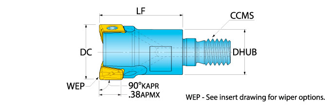 Ingersoll Series: 1EJ5C - 90° End Mill