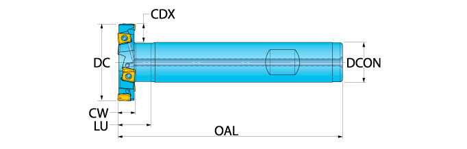 Ingersoll Series: 1EJ6A - 90° End Mill Slotter