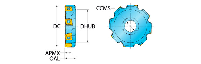 Ingersoll Series: 1EJ7A - 90° High-Density Face Mill