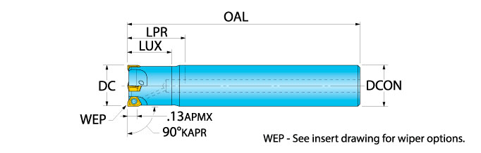 Ingersoll Series: 1KJ1B - 90° End Mill