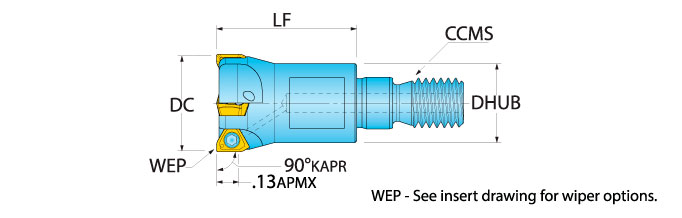Ingersoll Series: 1KJ1B - 90° End Mill