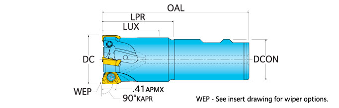 Ingersoll Series: 1KJ1G - 90° End Mill