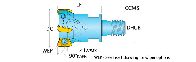 Ingersoll Series: 1KJ1G - 90° End Mill