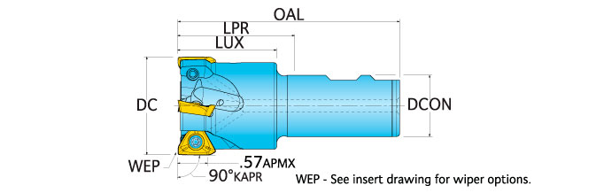 Ingersoll Series: 1KJ1P - 90° End Mill