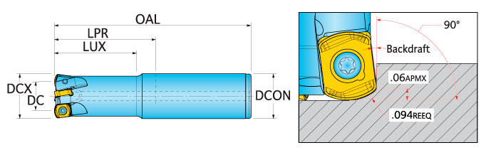 Ingersoll Series: 1TG1G - Hi-Feed End Mill