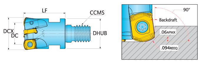 Ingersoll Series: 1TG1G - Hi-Feed End Mill
