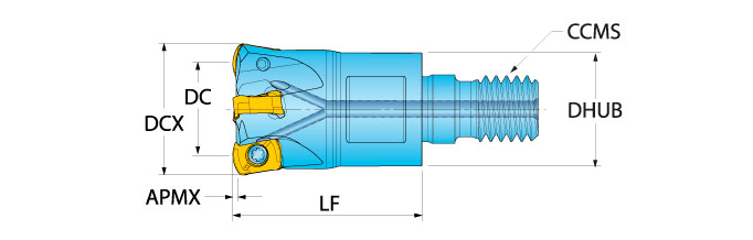 Ingersoll Series: 1TG1V - Hi-Feed End Mill