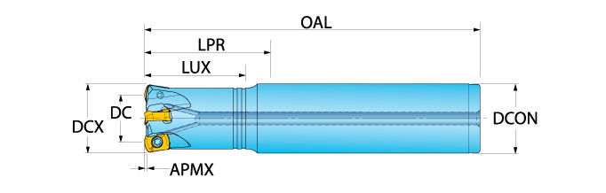 Ingersoll Series: 1TG1V - Hi-Feed End Mill