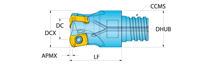 Ingersoll Series: 1TG1V - Hi-Feed End Mill