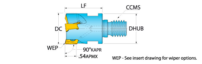 Ingersoll Series: 1TJ1J - 90° & Hi-Feed End Mill