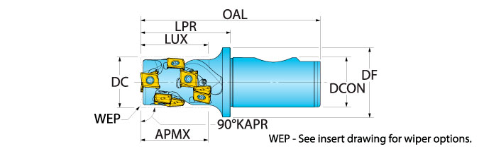Ingersoll Series: 2EJ3C - 90° End Mill