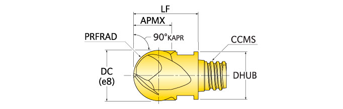 Ingersoll Series: 45B_T_RB - Helical Ball Nose