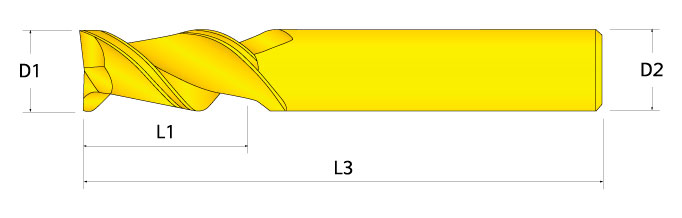 Ingersoll Series: 45J_RD - 90° End Mill