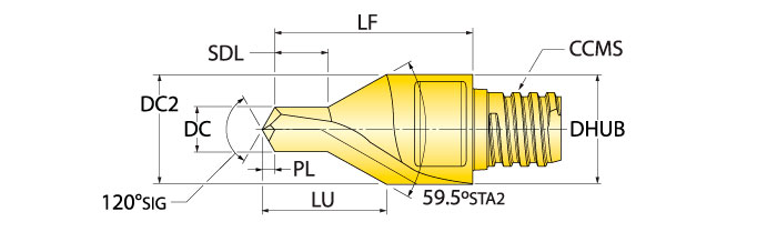 Ingersoll Series: 45Z - Center Drill Tip