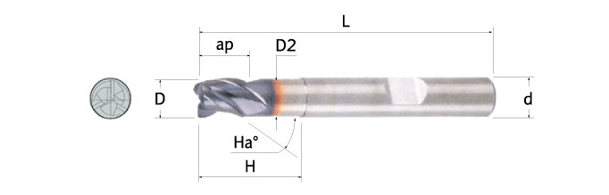 Ingersoll Series: 46C_RC - 90° End Mill