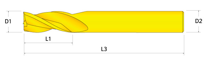 Ingersoll Series: 46J_RC - 90° End Mill