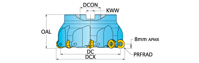 Ingersoll Series: 5E6K - Button Face Mill