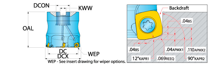 Ingersoll Series: 5G1D - Hi-Feed Face Mill