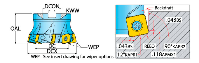 Ingersoll Series: 5G5M 5G6M - Hi-Feed Face Mill