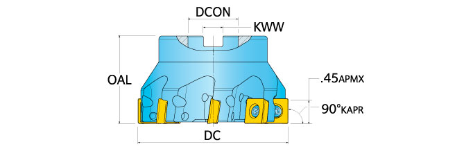Ingersoll Series: 5J5P - 90° Face Mill