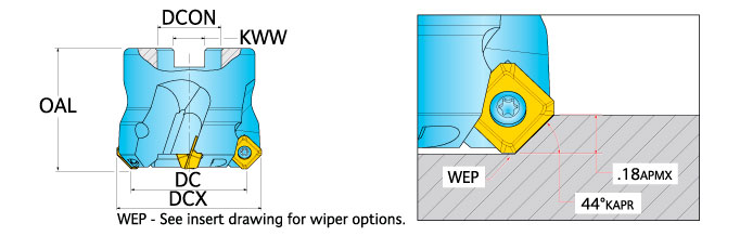 Ingersoll Series: 5N6F - 45° Face Mill
