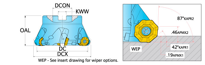Ingersoll Series: 5N6L - 45° Face Mill