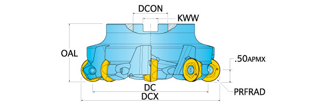 Ingersoll Series: 5W6S - Button Face Mill