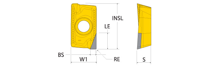 Ingersoll Series: APKT16_DT1 - PCD Tipped Short