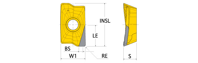 Ingersoll Series: APKT17_DT - PCD Insert Short